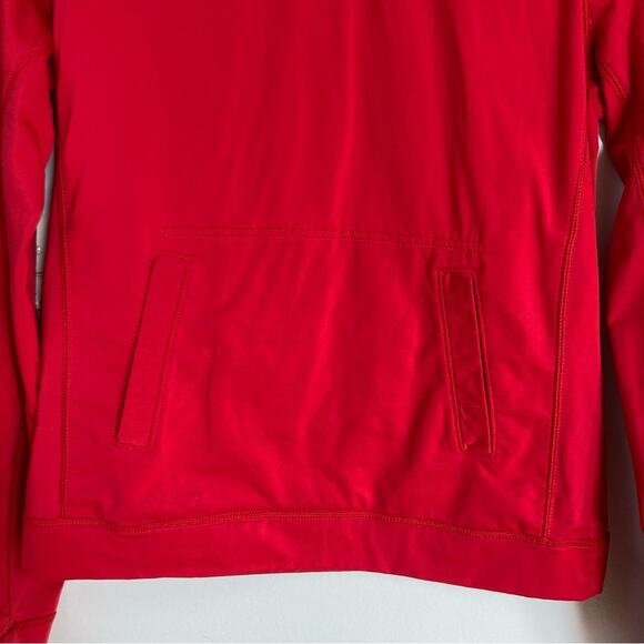 Abercrombie & Fitch Mens Medium Red Quarter Zip Pullover Y2K Activewear Athletic - Picture 7 of 10